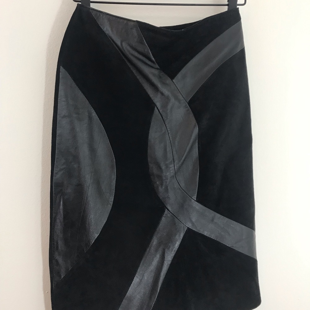 Amazing Margaret Godfrey genuine leather skirt